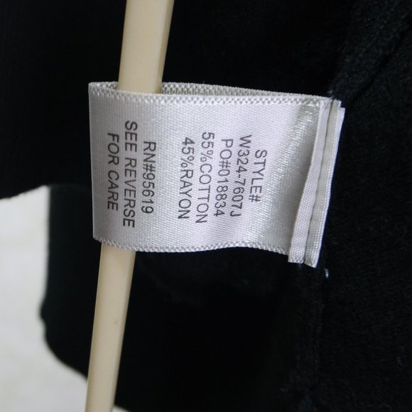 JOHN PAUL RICHARD Woman Black Sequin Accent Sweater Cardigan 1X - Picture 15 of 16